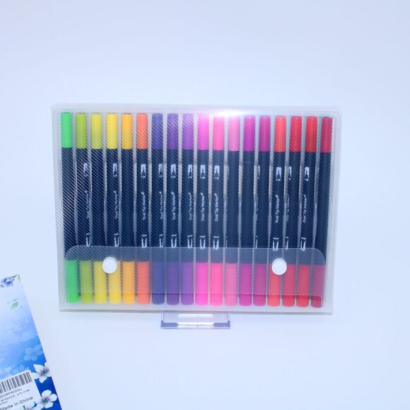 Eglyenlky 36 Dual Tip Brush Pens For Your Art Presentation - Picture 2 of 3